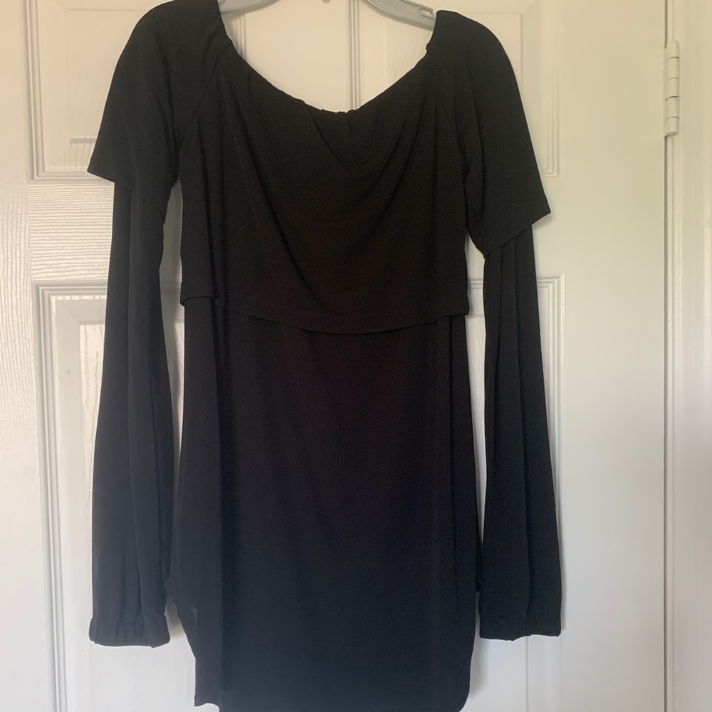 DKNY off the shoulder black top